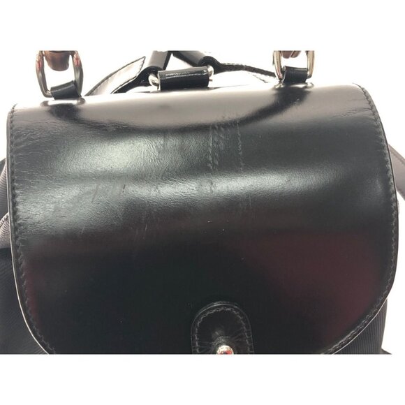 Gucci Backpack Mini Bamboo Nylon Canvas Leather Black main image 5